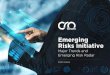 Emerging Risks Initiative · Shifting Geopolitical Landscape After the recent period of Westernbased liberalisation and globalisation there is movement towards a more multipolar world