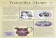 Recorder News · 2020-06-27 · Recorder News Issue 25 Transferware news from Reynardine Publishing July 2020 Welcome A warm welcome to yet another Recorder News, Issue 25 so our