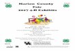 Marion County Fair 2017 4-H Exhibits · 2017-05-11 · Marion County Fair 2017 4-H Exhibits July 3th - July 8th For More Information Contact: Rebecca Hill County Extension Agent for
