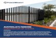 AUSTRALIA’S FENCING...AUSTRALIA’S FENCING CONTRACTOR OF CHOICE FenceWright has built a strong reputation as Australia’s leading fencing supply and installation solutions provider
