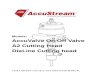 Models: AccuValve On/Off Valve A2 Cutting Head DiaLine ......AccuStream Cutting Systems 4 13084 ON/OFF VALVE & CUTTING HEAD MANUAL 3 Inlet Cutting Water Requirements The inlet water