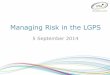 Managing Risk in the LGPS - LPFA - Home have valid grounds of participation •Technically, the employees of that employer are not entitled to participate in the LGPS ... voluntary