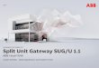 HEIDELBERG, SEPTEMBER 2017 Split Unit Gateway SUG/U 1 · 2018-05-09 · Split Unit Gateway SUG/U 1.1. September 20, 2017. Slide 6. Split units – With a decentralized air -conditioning