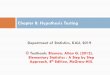 Chapter 8: Hypothesis Testing - kaufmalam.kau.edu.sa/Files/0007085/Files/157188_STAT_110_CH...Introduction Researchers are interested in answering many types of questions. Such questions