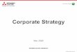 Corporate Strategy - MITSUBISHI ELECTRIC INDIA · PDF file Strategy. Infrastructure. Industry. Mobility. Life. Address labor shortage. Avoid water shortage/ food shortage. Eliminate