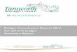 Tamworth Borough Council Budgets Consultation Report 2014 (for budget 2015 … · 2014-12-03 · Budget Consultation Report 2014 For 2015/16 budget Summary Report Produced by On behalf