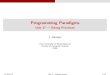 Unit17—ErlangProcesses J. Gamper · PP2017/18 Unit17–ErlangProcesses 13/39. Messaging SynchronousMessaging To change the message model to synchronous messaging we need to do the