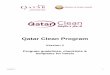 Qatar Clean Program€¦ · Qatar Clean Program is a joint initiative launched by Qatar National Tourism Council (QNTC) & Ministry of Public Health (MOPH). The program seeks put in