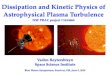 Dissipation and Kinetic Physics of Astrophysical Plasma ... · Kinetic-Alfven regime Inertial kinetic-Alfven regime Rs Parker Solar Probe Solar Orbiter 1 AU 10-3 10-2 10-1 100 101