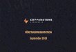 FÖRETAGSPRESENTATION September 2019 · 2019-09-11 · elfordon medför enligt International Copper Association en 9-faldig tillväxt till 1.7mton per år 2027. •Laddningsstationer