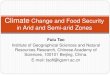 Climate Change and Food Security in Arid and Semi -arid 2012-05-25¢  in Arid and Semi -arid Zones Fulu