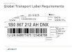 Global Standardization Global Transport Label Requirements · 2016-12-15 · Global Transport Label: Handling Units By transitioning to SAP globally Adient will require a Global Label
