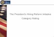 The President’s Hiring Reform Initiative Category Rating...category is identified and is placed at the top of the Well-Qualified category ¾A preference eligible with a service-connected