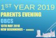 1st Year 2019 Parents Evening OBCS 13th May 2018 New ... · OUR NEW SCHOOL DAY NEW BEGINNINGS ... New Beginnings Kindness. RECORDING ATTENDANCE System called VSware Every teacher