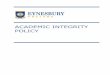 ACADEMIC INTEGRITY POLICY…Academic Integrity Policy v4.0 Page 3 of 13 ONCE PRINTED THIS DOCUMENT IS NO LONGER A CONTROLLED DOCUMENT SECTION A - INTRODUCTION A.1 Purpose Throughout
