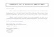 NOTICE OF A PUBLIC MEETING - Harris County, Texas · NOTICE OF A PUBLIC MEETING February 6, 2009 Notice is hereby given that a meeting of the Commissioners Court of Harris County,