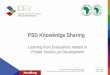 PSD Knowledge Sharingidev.afdb.org/sites/default/files/documents/files... · Collaboration among development partners Complex reforms require adequate collaboration among development