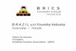 B R I C S - Foundry-Planet Ltd.€¦ · B R A Z I L and Foundry Industry Overview / Trends Remo De Simone President Brazilian Foundry Association - ABIFA. MAIN TOPICS 1) Brazil in