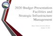 2020 Budget Presentation Facilities and Strategic ... Management - Operations ¢â‚¬¢ County Facilities