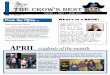The Crow’s NesT · 2014-05-21 · Dear Parents and Patrons, Porter Consolidated School is proud to introduce “The Crow’s Nest” newsletter.It will be published monthly with