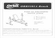 OBB5101A Bench - Orbit Fitness€¦ · injuryor death: Before beginning anyexercise program, consult with your doctor or health physician. Thismachine isfor home use only.The warrantydoesnot