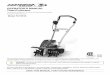 OPERATOR’S MANUAL Tiller/Cultivator€¦ · Do not operate the tiller/cultivator on a slope that is too steep for safe operation. When on slopes, slow down and make sure you have