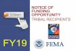 Notice of Funding Opportunity Tribal Recipients · Notice of Funding Opportunity FY19 HMA Programs 16 C. Project subapplications • From Tribal Applicants that have less than $4M