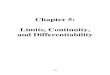 Chapter 5: Limits, Continuity, and Chapter 5 Overview: Limits, Continuity and Differentiability Derivatives