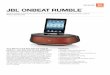 JBL OnBeat RumBLe · accessory has been designed to connect specifically to iPod or iPhone or iPad, respectively, and has been certified by the developer to meet Apple performance