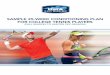 SAMPLE 25-WEEK CONDITIONING PLAN FOR …s3.amazonaws.com/ustaassets/assets/689/15/15412_player...Sample 25-week Conditioning Plan for College Tennis Players Interval Interval training