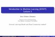 Introduction to Machine Learning (67577) Lecture 3shais/Lectures2014/lecture3.pdf · Introduction to Machine Learning (67577) Lecture 3 Shai Shalev-Shwartz School of CS and Engineering,