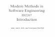 Modern Methods in Software Engineering · Homework Start Date Due Date Description 2014-09-08 2014-09-15 Homework 1 2014-09-15 2014-09-23 Homework 2 2014-09-23 2014-09-30 Homework