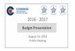 2016 - 2017€¦ · FINANCIAL HIGHLIGHTS 2013 - 2014 FINANCIAL HIGHLIGHTS 2015 - 2016 I. Unassigned General Fund Balance equals 28% of the Budget @ 8/31/15 II. Budget Presentation