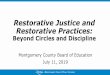 Restorative Justice and Restorative Practices...Jul 11, 2019  · Restorative Justice and Restorative Practices: Beyond Circles and Discipline Montgomery County Board of Education