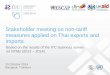 Stakeholder Meeting on Non-Tariff Measures (NTMs) in Thailand Stakeholder_ Thailan… · Stakeholder meeting on non-tariff measures applied on Thai exports and imports 29 October