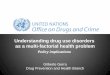 Understanding drug use disorders as a multi-factorial ... · Psychiatric disorders in adolescents often predate the substance use disorder. ... Coping with stress Early onset psychopathology