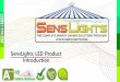 SensLights LED Product Introduction lighting.pdf · LED Street Lights. Intelligent LED Driver SensLights LED Chip Energy saving rating LED chip bright and Lumen testing Quality Standard