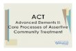 Core Processes of Assertive Community Treatment...CORE PROCESSES OF ASSERTIVE COMMUNITY TREATMENT • If your team does not invest resources to thoroughly sort out the experiences