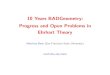 10 Years BADGeometry: Progress and Open Problems in Ehrhart · PDF file 2010-10-17 · 10 Years BADGeometry: Progress and Open Problems in Ehrhart Theory Matthias Beck 8. A Few Classic