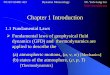 Chapter 1 Introduction - mesolab.us Dynamics I (ASME433)/Ch.1.1 (Introdu… · Chapter 1 Introduction 1.1 Fundamental Laws Fundamental laws of geophysical fluid dynamics (GFD) and