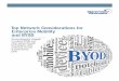 Top Network Considerations for Enterprise Mobility and BYOD · 2019-06-06 · Top Network Considerations for Enterprise Mobility and BYOD 2 Nine out of 10 of the survey respondents