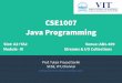 CSE1007 Java Programming 2019-03-01¢  Prof. Tulasi Prasad Sariki 3 Java I/O Java I/O (Input and Output)