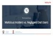 Malicious Insiders vs. Negligent End Users - Netwrix · 2019-03-13 · • Malicious insiders can lurk undetected for years • Hard to notice malicious intentions in the daily routine