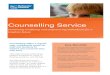 Counselling Service - Schools' Choice · Counselling Service Promoting wellbeing and empowering individuals for a brighter future Counselling offers a regular, Key Benefits • You