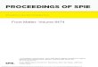 PROCEEDINGS OF SPIE€¦ · PROCEEDINGS OF SPIE Volume 8474 Proceedings of SPIE 0277- 786X, V.8474 SPIE is an international society advancing an interdisciplinary approach to the