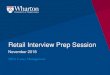 Retail Interview Prep Session - Students · Walmart eCommerce 2019 MBA Summer Intern – Product Manager Supply Chain, Sam’s Club San Bruno - CA: 12/12/2018. Walmart eCommerce 2019