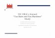 Metcalf: DC Annual Tax Rate and Tax Burdens Study2012, 2013 and 2014 car assumptions For 2012, they are: For 2013, car assumptions: ! For 2014, car assumptions: ! 2009 Nissan Sentra