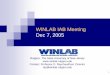 WINLAB IAB Meeting Dec 7, 2005...Self-organizing Ad-hoc network Interference avoidance, RRM Ad-hoc routing 3G/4G PHY/MAC (RRM, scheduling, etc.) Low-power 802.11b Wireless security