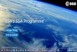 ESA’s SSA Programme - IFRI · ESA’s SSA Programme Holger Krag 27/11/2018 . ESA UNCLASSIFIED - For Official Use ESA SSA Program . ESA UNCLASSIFIED - For Official Use Klaus Merz,