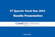 Results Presentation · 10/30/2015  · Q1 Q2 Q3 Q4 2015 Q1 Q2 Q3 0.49 0.82 3.58 . 13 1. Overview 2. Group News 3. Q3 Financial Results 4. Segment Report ... Ecommerce Media Social